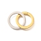 304 Stainless Steel Linking Rings, Ring, Golden & Stainless Steel Color, 37mm, Hole: 16mm