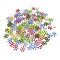Christmas Snowflake Wooden Buttons, 2-Hole, Garment Accessories, Mixed Color, 25mm, 50pcs/bag