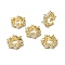 Brass Micro Pave Cubic Zirconia European Beads, Ring, Large Hole Beads, Real 18K Gold Plated, 10.5x4mm, Hole: 5.5mm