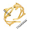 Unisex Hollow Dolphin 304 Stainless Steel Cuff Rings, Wide Band Open Rings