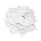 304 Stainless Steel Chandelier Components Links, Oval with Saint Benedict Medal/Saint Benedict, Stainless Steel Color, 21x15x0.5mm, Hole: 1mm, 20pcs/box