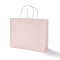 Rectangle Paper Bags, with Handles, for Gift Bags and Shopping Bags, Misty Rose, 25.5x31.5x11.4cm, Fold: 25.5x31.5x0.2cm