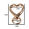 Zinc Swivel Clasps, for Bag Making, Heart, 41x26x4mm, Hole: 10mm and 18mm