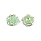 Opaque ABS Plastic Cabochons, Flower, Pale Green, 19.5x7.5mm