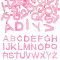 Pandahall 26Pcs 26 Styles Luminous Resin Pendants, Glow in the Dark, with Platinum Plated Loop, Letter A~Z, Pearl Pink, 21~24x5.5~28x5~5.5mm, Hole: 1.8mm, 1pc/style