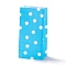 Rectangle Kraft Paper Bags, None Handles, Gift Bags, Polka Dot Pattern, Deep Sky Blue, 9.1x5.8x17.9cm