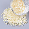 11/0 Grade A Glass Seed Beads, Cylinder, Uniform Seed Bead Size, Baking Paint, Old Lace, about 1.5x1mm, Hole: 0.5mm, about 20000pcs/bag
