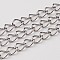 Tarnish Resistant 304 Stainless Steel Twisted Chains, Soldered, Stainless Steel Color, 5x3.5x0.6mm, about 120cm/strand