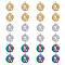 24Pcs 3 Colors 304 Stainless Steel Pendants, Moon with Sun, Mixed Color, 23.5x20x2.5mm, Hole: 2mm, 8pcs/color