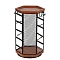 Rotatable Iron Jewelry Display Stands, for Necklaces Bracelets Rings, with Wooden Basement, Sienna, 20x10x33cm