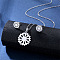304 Stainless Steel Pendant Necklace & Stud Earring, Stainless Steel Color, Flower, 450mm