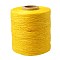 Korean Wax Polyester Cord, Yellow, 1x0.4mm, about 546.8 yards(500m)/roll