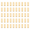 50Pcs 201 Stainless Steel Charms, Rectangle Charm, Real 18K Gold Plated, 13x5x0.5mm, Hole: 1.2mm