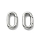 304 Stainless Steel Spring Gate Clasp Findings, Oval, Stainless Steel Color, 18x10.5x3mm, Inner Diameter: 12.5mm