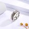 Religion Alloy Finger Rings for Women, Cross, Platinum, US Size 7(17.3mm)