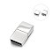 Tarnish Resistant Smooth 304 Stainless Steel Rectangle Magnetic Clasps with Glue-in Ends, Stainless Steel Color, 23x12x5mm, Hole: 10x3mm