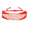 Bohemian Style Glass Seed Beaded Braided Bead Bracelets for Womem, Rhombus