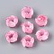 Flower Acrylic Bead Caps, for DIY Jewelry Making, Hot Pink, 14x16x16mm, Hole: 1.6mm