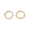 Brass Jump Rings, Open Jump Rings, Long-Lasting Plated, Cadmium Free & Lead Free,Twisted Round Ring, Real 14K Gold Plated, 6x1mm, 18 Gauge, Inner Diameter: 4mm