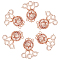 SUNNYCLUE 1 Box 6Pcs Layered Necklace Clasps Necklace Layering Clasp Layer Separator Clasp Rose Gold Multi Strand Clasps for Jewelry Making Clasp Bracelets Stackable Chains Women DIY Crafts Supplies