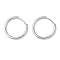 Brass Ring Hoop Earrings, Platinum, 18x2mm