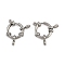 304 Stainless Steel Spring Ring Clasps, Stainless Steel Color, 14x4.5mm, Hole: 2.5mm