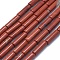 Natural Red Jasper Beads Strands, Column, 11~15x3.5~4.5mm, Hole: 1~1.2mm, about 28~30pcs/strand, 15.1~15.9 inch(38.5~40.5cm)