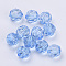 Transparent Acrylic Beads, Faceted, Round, Light Steel Blue, 20x19.5mm, Hole: 3mm, about 116pcs/500g