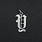 Non-Tarnish 304 Stainless Steel Pendants, with Jump Ring, Old English, Letter, Laser Cut, Stainless Steel Color, Letter.Y, 17x9x1mm, Hole: 3mm