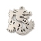 Alloy Pendants, Dragon Shape, Silver, 19.5x18x2mm, Hole: 1.5mm