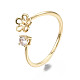 Манжета из латуни с микрокубическим цирконием KK-N231-155-NF-3