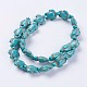 Синтетических нитей бирюзовые бусы G-E456-35A-15x18mm-2