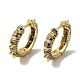 Серьги-кольца из латуни с микропаве из кубического циркония EJEW-R162-38G-1