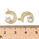 Латунные микро проложить кубического циркония подвески KK-Q068-48B-G-3