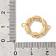 Кольцо из латуни с прозрачным фианитом и конским глазом KK-M294-02G-3