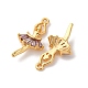 Латунные микро проложить кубического циркония подвески KK-K382-26G-02-2