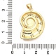 Латунные микро проложить кубического циркония подвески KK-C087-13G-3