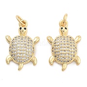 Подвески из латуни с прозрачным фианитом KK-U009-12K-G