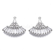 Латунные микропаве прозрачные подвески с фианитом ZIRC-S069-005P