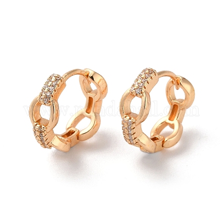 Серьги-кольца из латуни со стразами EJEW-K256-56KCG-1