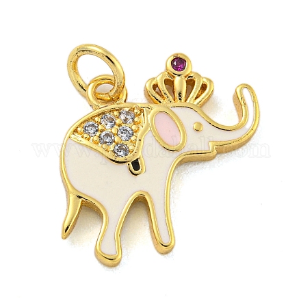 Латунные микропаве прозрачные подвески с фианитом KK-R159-18G-01-1