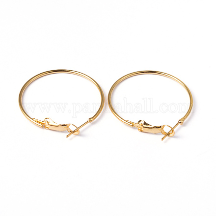 Серьги-кольца из позолоченной латуни X-EC108-1NFG-1