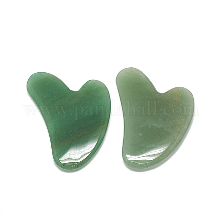 Естественные зеленые авантюрины gua sha доски G-S336-57A-1