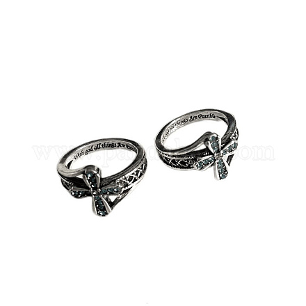 Кольца на палец со стразами и крестиком WG60763-02-1