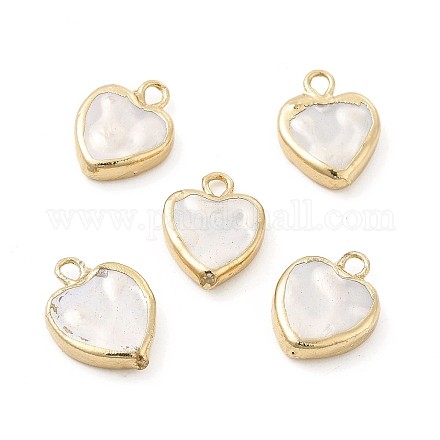 Подвески в форме сердца из ракушек и жемчуга PEAR-P004-65KCG-1