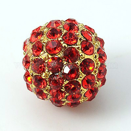Бусины из сплава и страза RB-A034-12mm-A21G-1