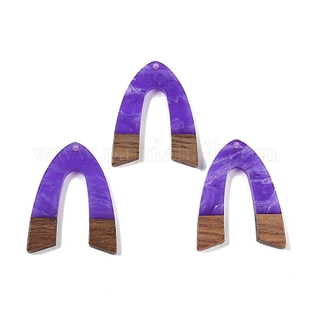 Подвески из смолы и дерева WOOD-F015-16A-1