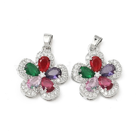 Латунные микро проложить кубического циркония подвески KK-S532-10P-C-1