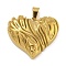 Ion Plating(IP) 304 Stainless Steel Pendants, Heart Charm, Golden, 21x25x6mm, Hole: 5x3mm