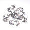 Cellulose Acetate(Resin) Pendants, Moon, Gray, 29.5x24.5x2.5mm, Hole: 1.5mm